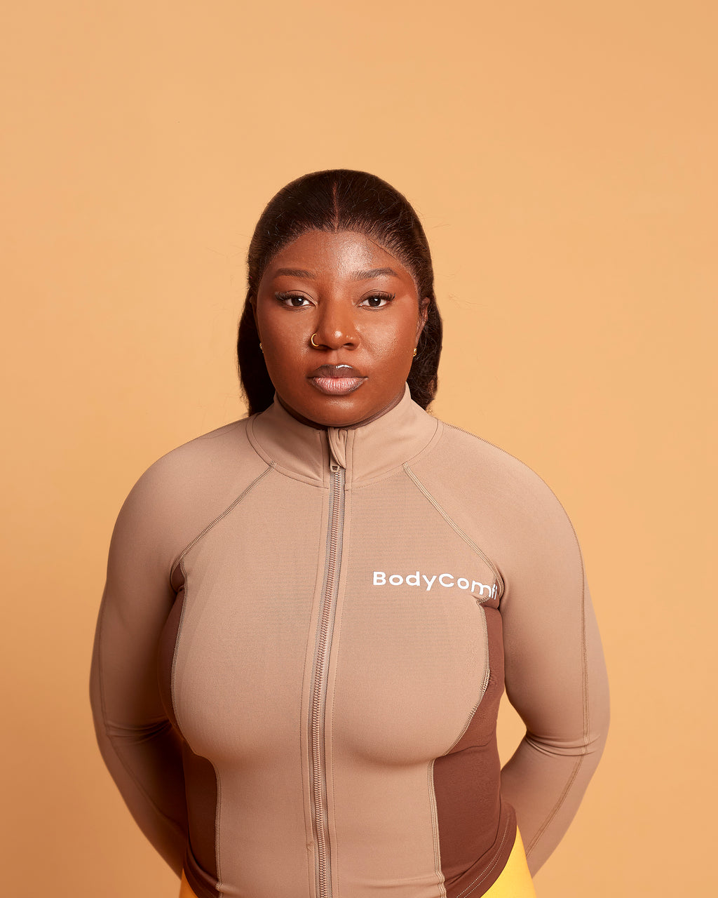 Double Tone Zip-Up Jacket